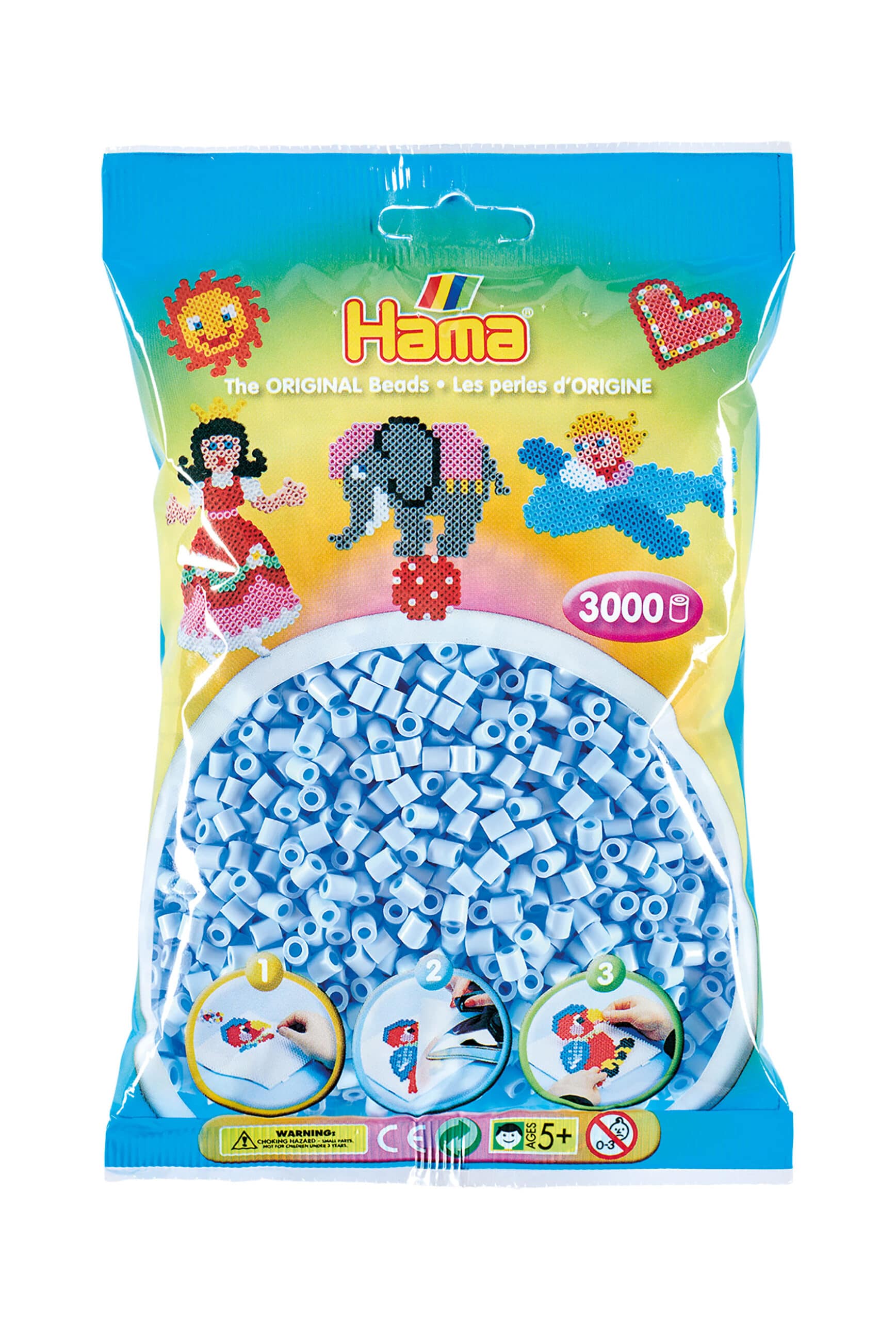 Hama Perler 3000 Stk Pastel Isblå Midi 201-97