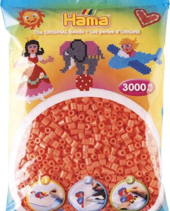 Hama Perler  3000 Stk Pastel Rød Midi  201-44