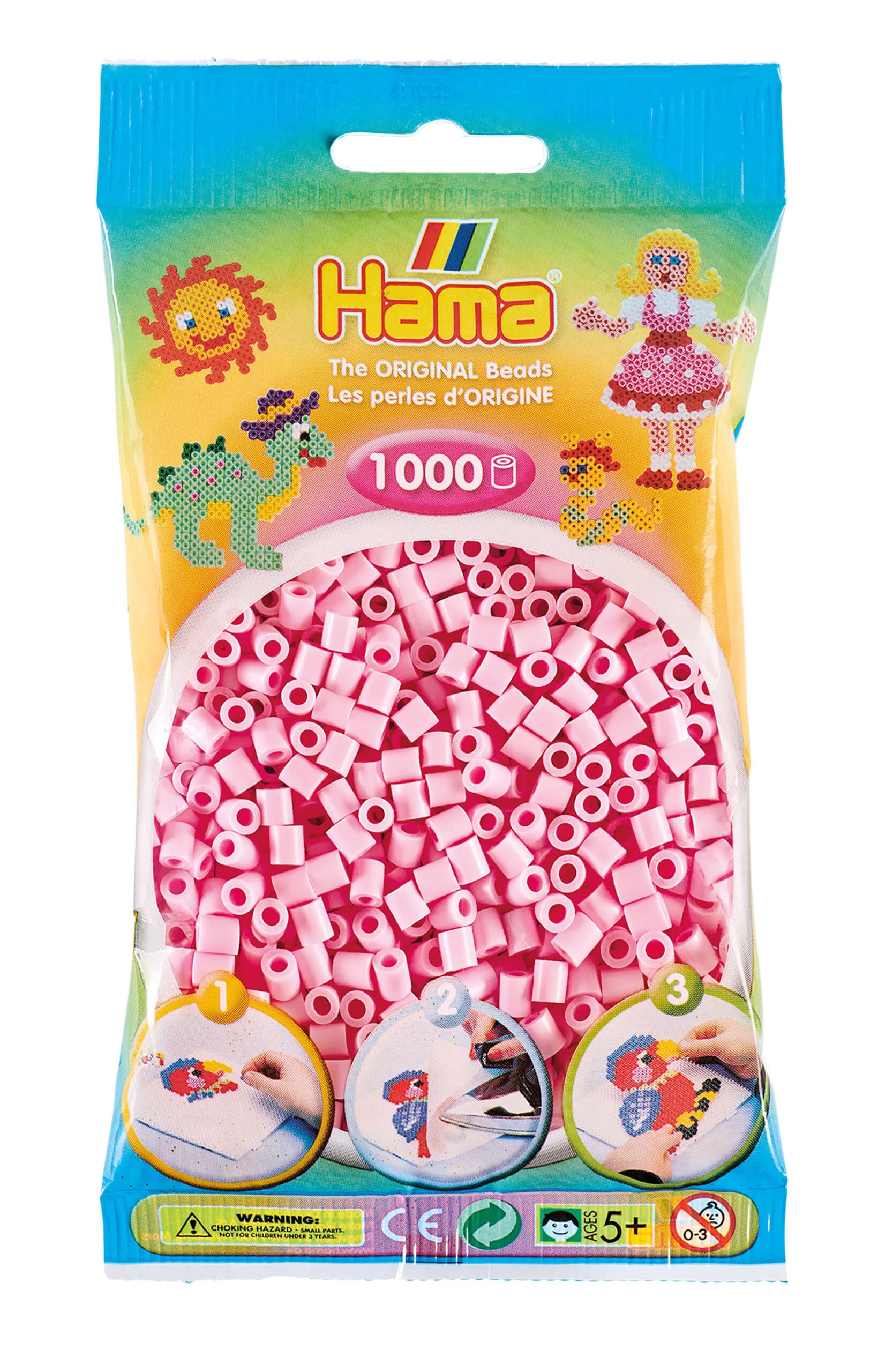 Hama Perler 1000 Stk Pastel Rosa Midi 207-95