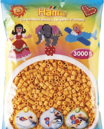 Hama Perler  3000 Stk Peter Plys Gul  Midi  201-60