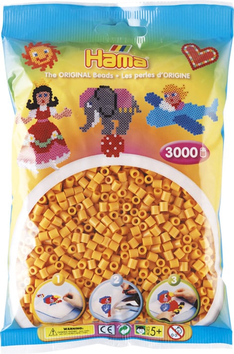 Hama Perler 3000 Stk Peter Plys Gul Midi 201-60