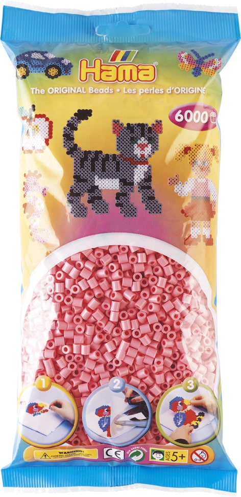 Hama Perler 6000 Stk Pink Midi 205-06