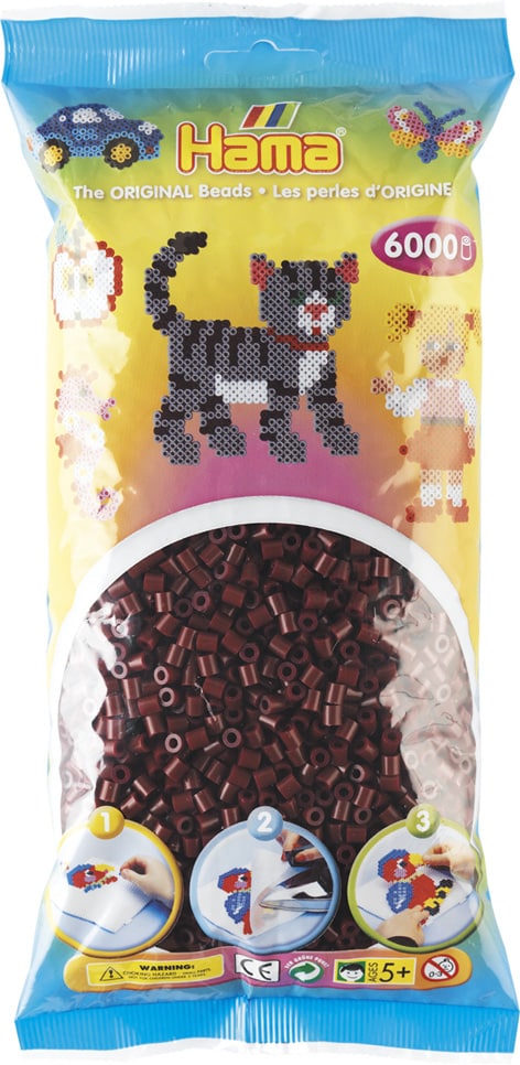 Hama Perler 6000 Stk Rødbrun Midi 205-30