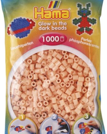 Hama Perler 1000 Stk Selvlysende Rød Midi  207-56