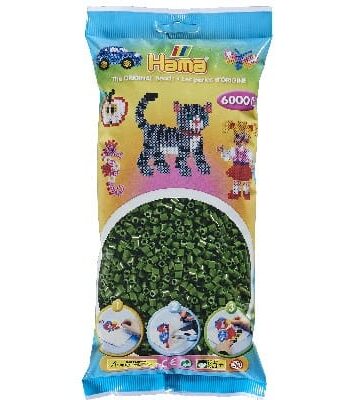 Hama Perler  6000 Stk Skovgrøn  205-102