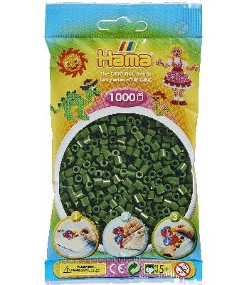 Hama Perler 1000 Stk Skovgrøn Midi  207-102