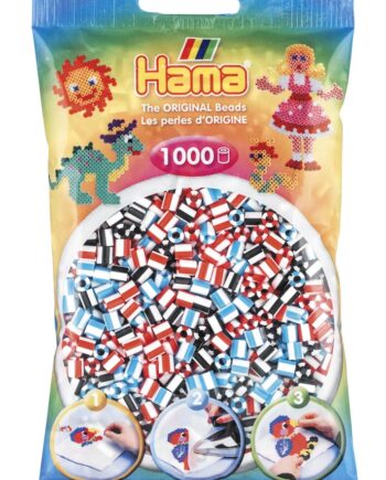 Hama Perler 1000 Stk Stribet Mix Farver Midi  207-91