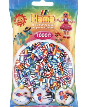 Hama Perler 1000 Stk Stribet Mix 90 Midi  207-90