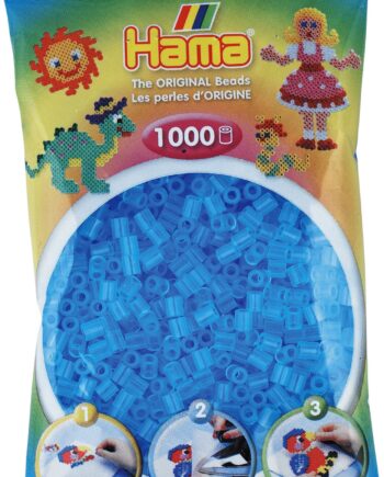 Hama Perler 1000 Stk Transparent Blågrøn- Midi  207-73
