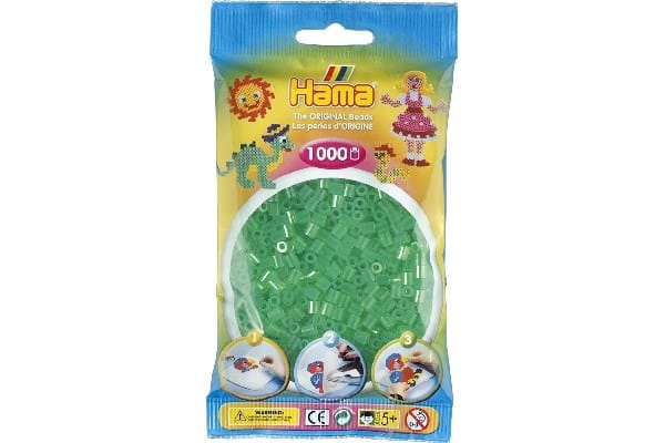 Hama Perler 1000 Stk Transparent Grøn- Midi 207-16