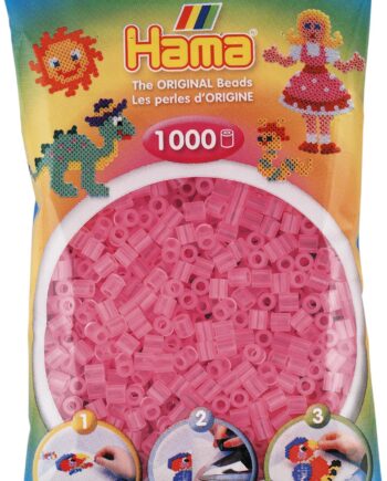 Hama Perler 1000 Stk Transparent Pink Midi  207-72