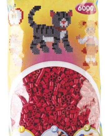 Hama Perler  6000 Stk Vin Rød Midi  205-29