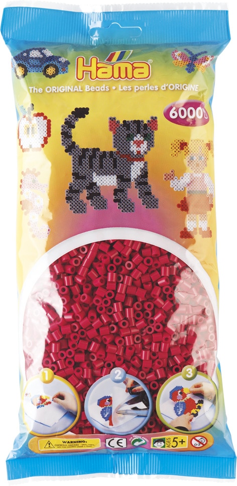 Hama Perler 6000 Stk Vin Rød Midi 205-29