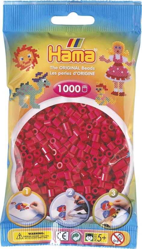 Hama Perler 1000 Stk Vinrød Midi 207-29