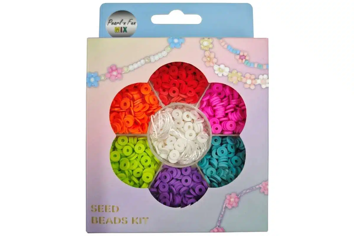 Heishi Perlemix 40g Multifarver Inkl Smykkesnor