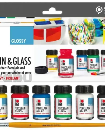 Porcelæn   Glas Maling Begyndersæt 6x15ml