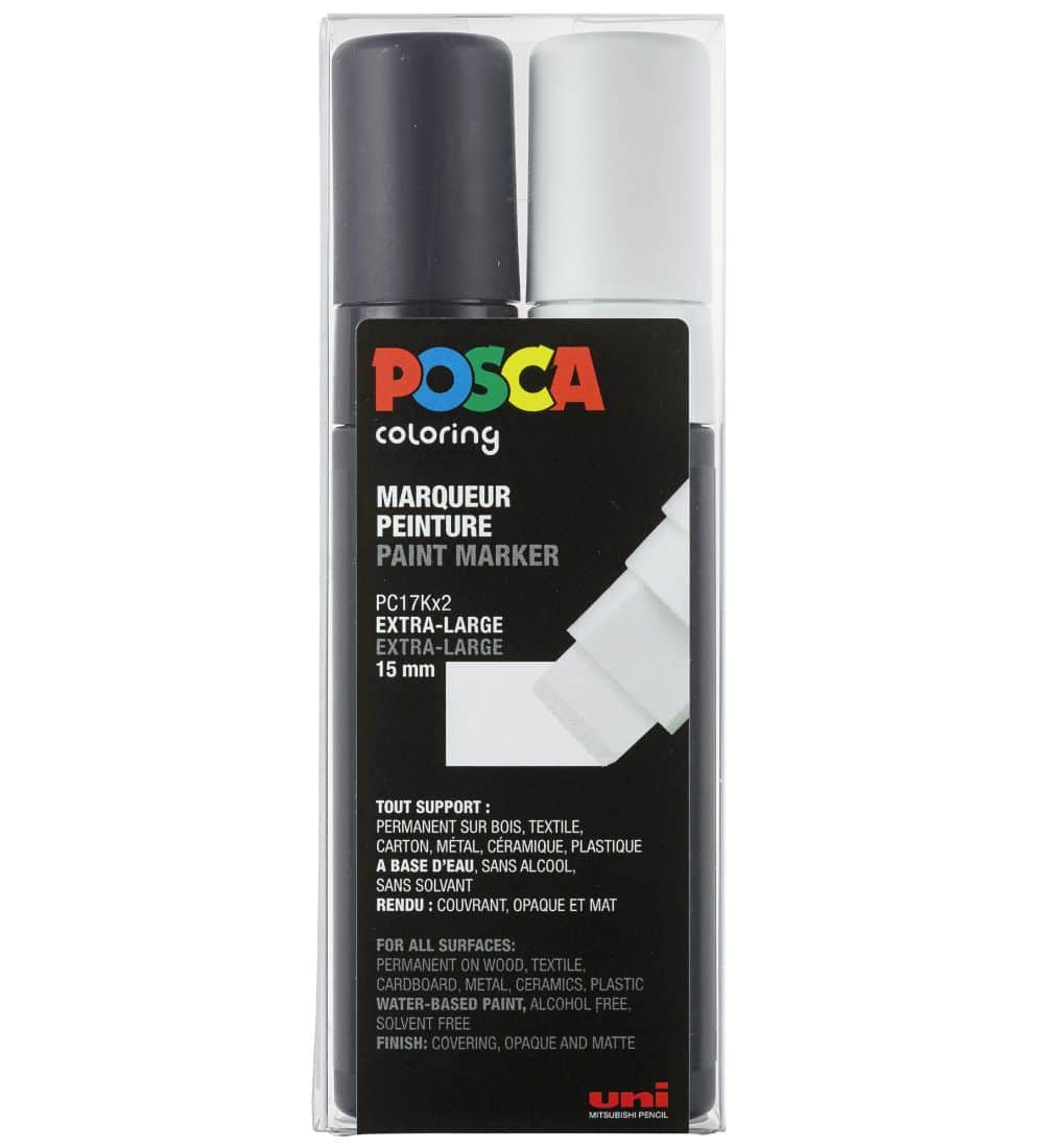 Posca Pc17k Sæt Sort Hvid