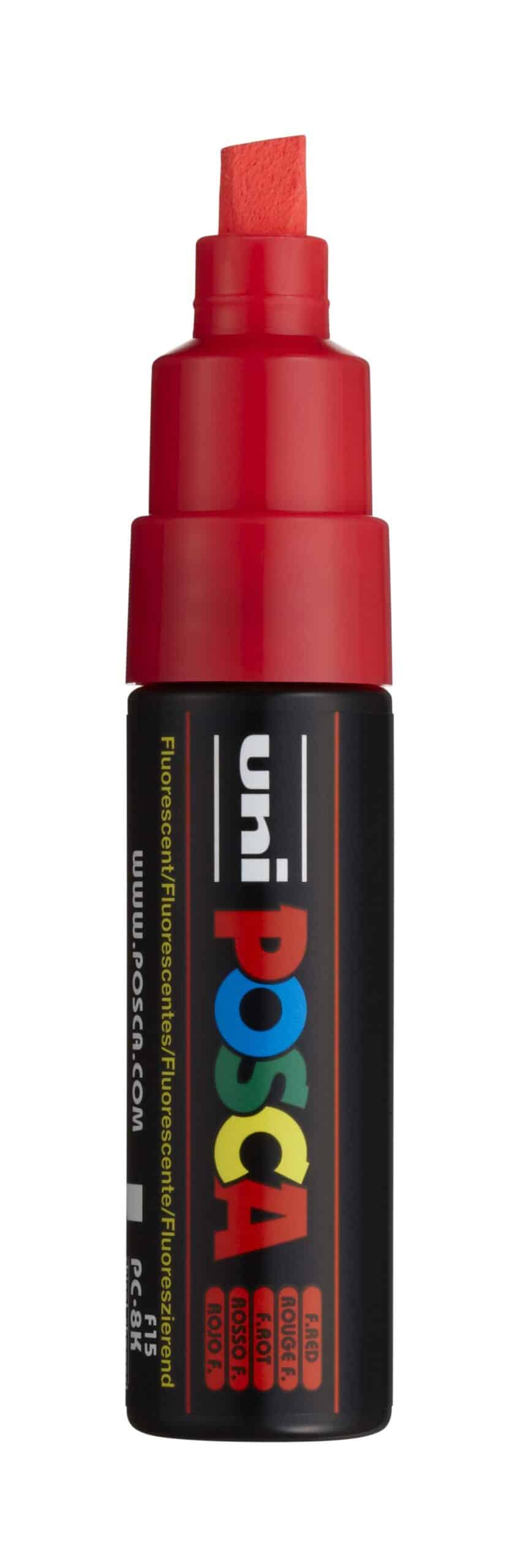Posca Tusch Fluo Rød Pc-8k 1stk