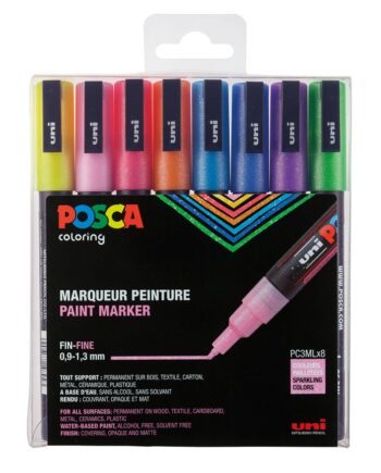 Posca Tusser Sæt Glitter Farver Pc-3m   Stk