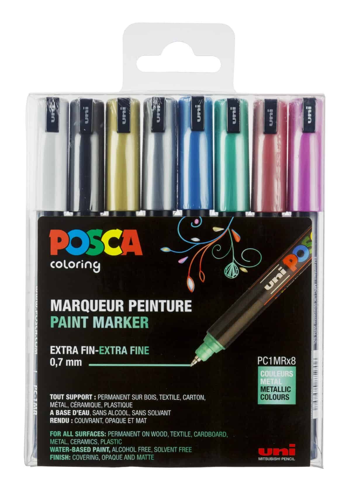 Posca Tusser Sæt Metalliske Farver Pc-1mr Stk