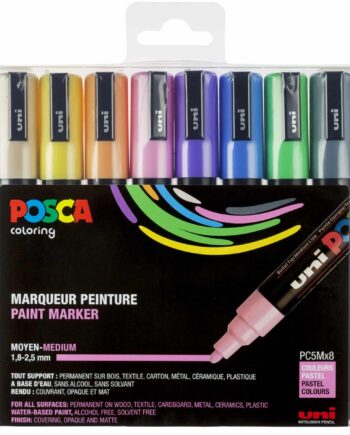 Posca Tusser Sæt Pastel Farver Pc-5m   Stk