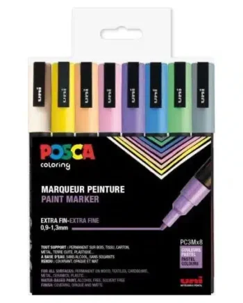 Posca Tusser Sæt Pastel Farver Pc-3m    Stk