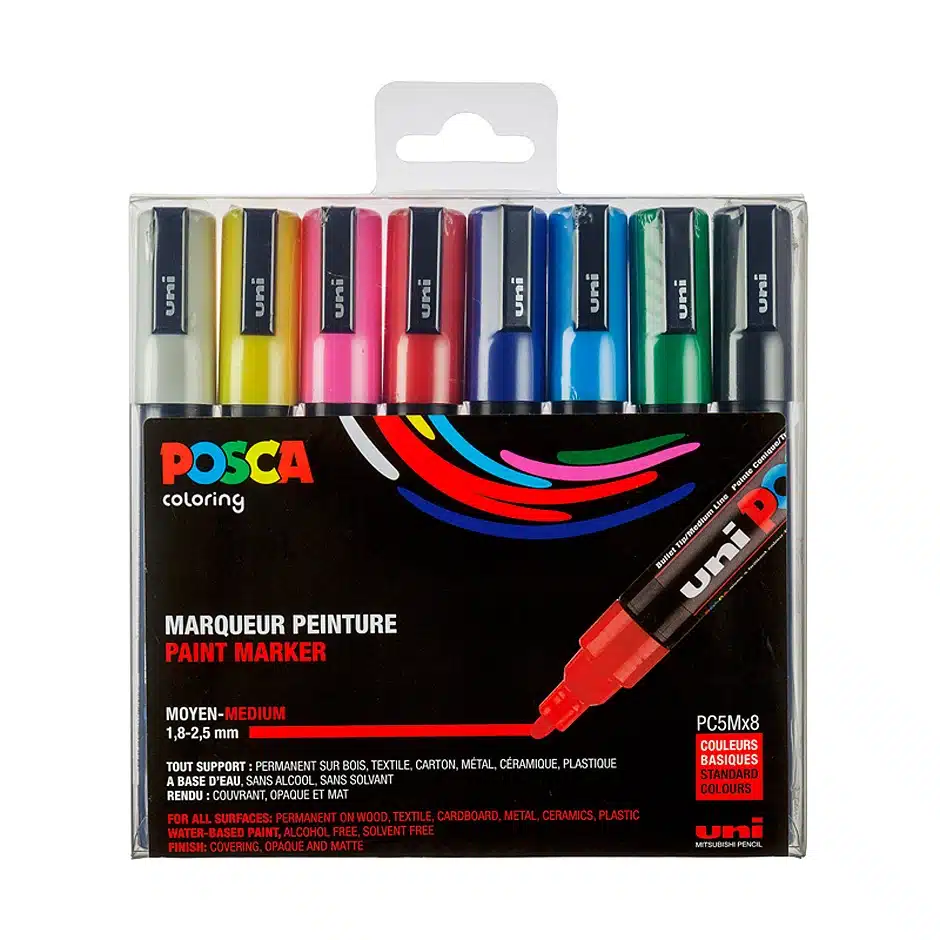 Posca Tusser Sæt Standard Farver Pc-5m Stk