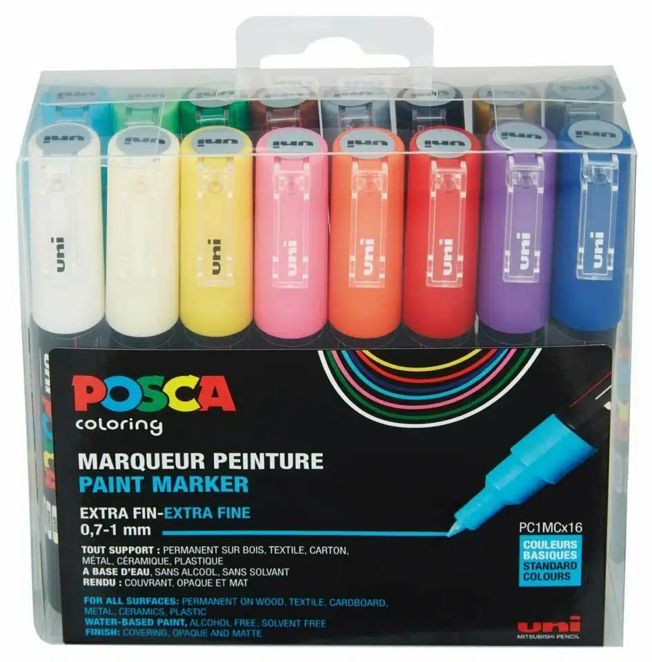 Posca Tusser Sæt Standard Farver Pc-1m 16 Stk