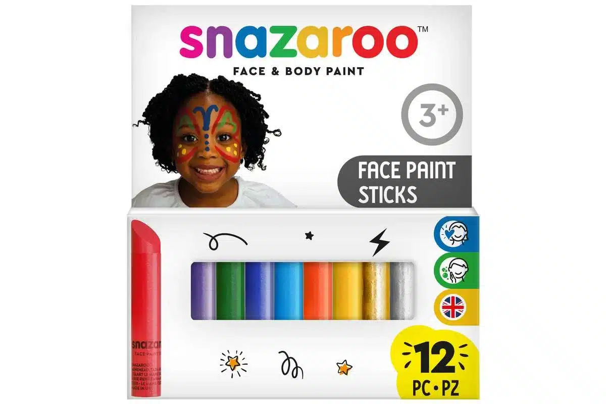Snazaroo Sminkefarver Stifter 12stk
