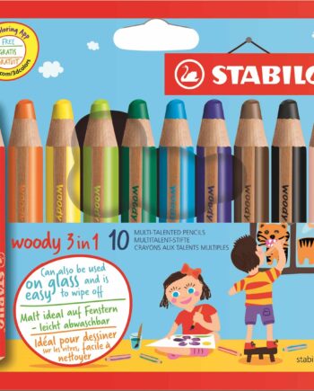 Stabilo Woody        Kan Tegne På Glas 10 Stk