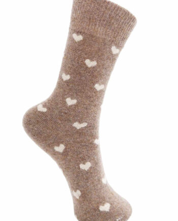Black Colour Strømper Cai Heart Latte