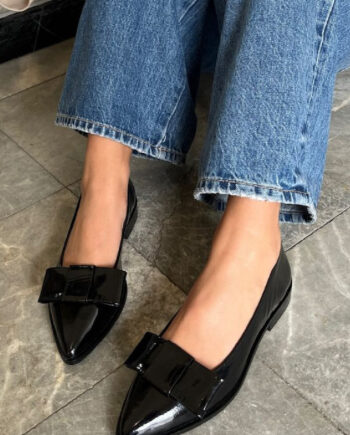 Copenhagen Shoes Ballarinaer Keep Dreaming Patent Black