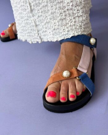 Copenhagen Shoes Sandal Peace With Pearl Black Multi