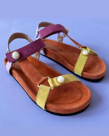 Copenhagen Shoes Sandal Peace With Pearl Orange Multi