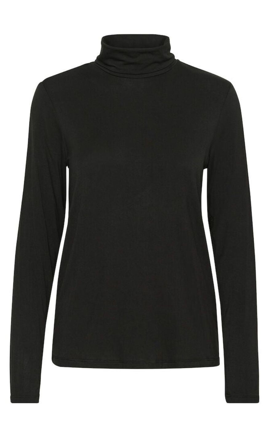 Culture Bluse Poppy Rollneck Black
