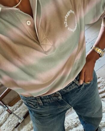 H2o Fagerholt Bluse Cash Polo Dusty Multi Spray