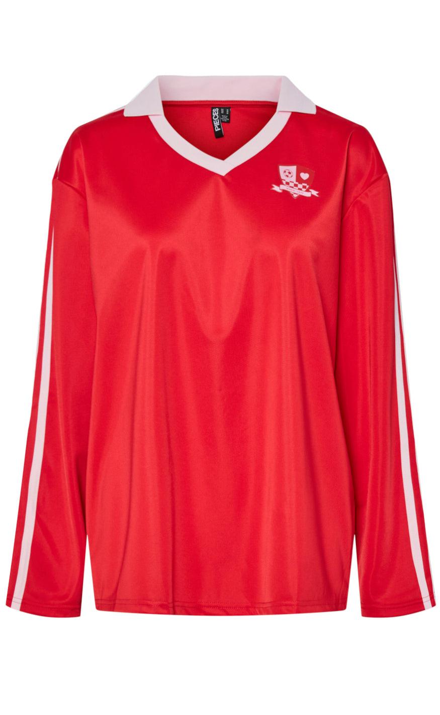 Pieces Bluse Grace High Risk Red Pink   Boo Stripe