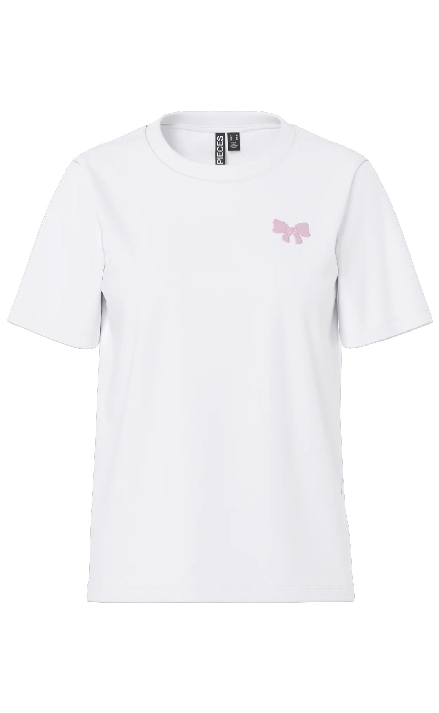 Pieces  -shirt Ria Ss Bright White Option