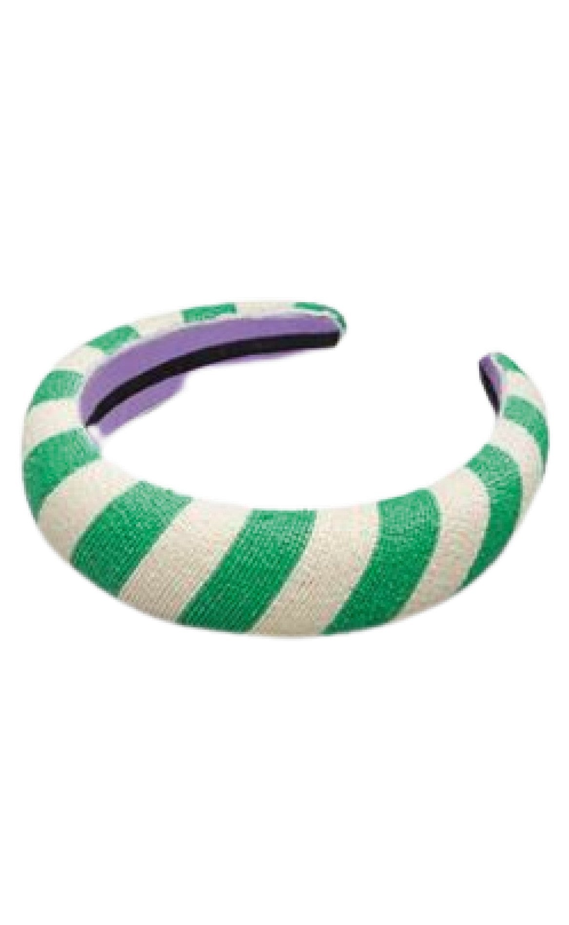 Beck Söndergaard Hårbånd Striped Beaded Bright Green