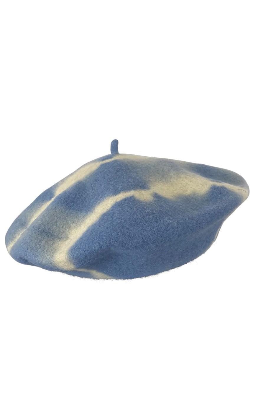 Black Colour Hat Alda Lt  Blue Tie Dye