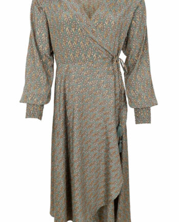 Black Colour Kjole Luna Wrap Olive Mist