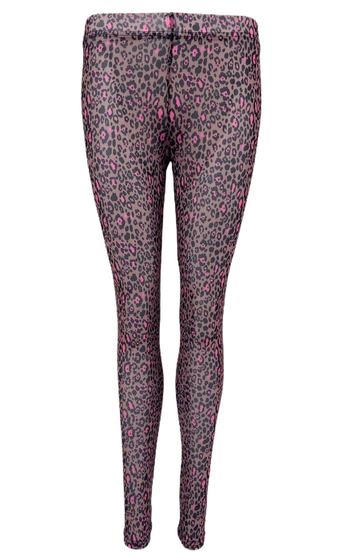 Black Colour Leggings Annie Mesh Coffee Leo