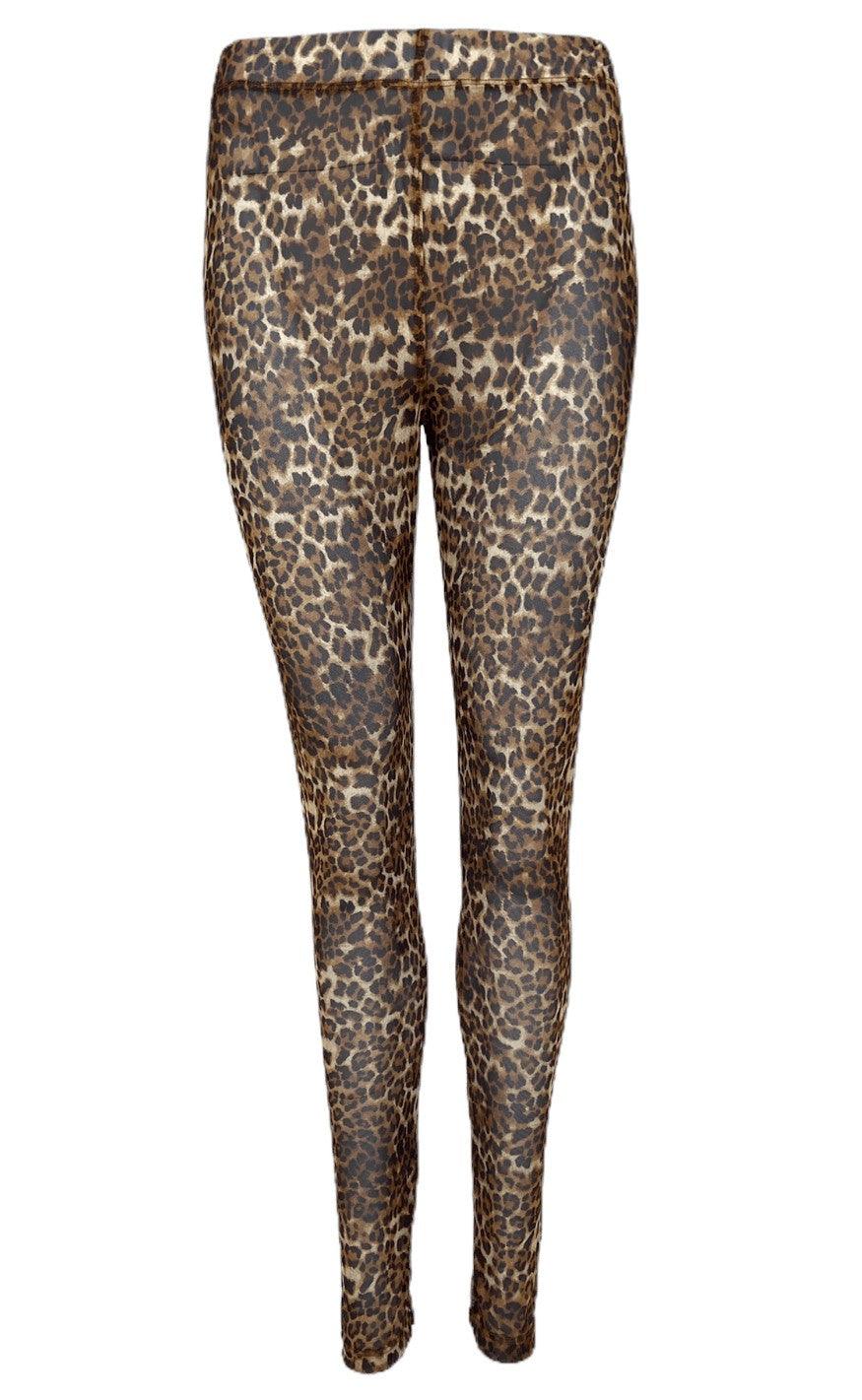 Black Colour Leggings Florence Mesh Leopard