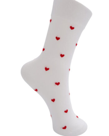 Black Colour Strømper Aurelia White    Red Hearts