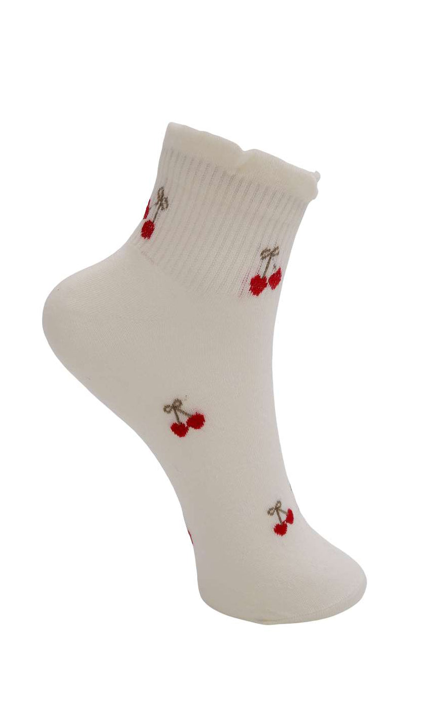 Black Colour Strømper Beck Cherry Off White