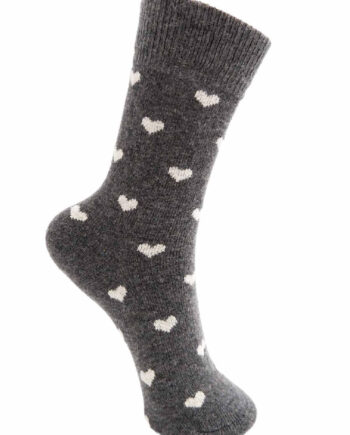 Black Colour Strømper Cai Heart Dk  Grey