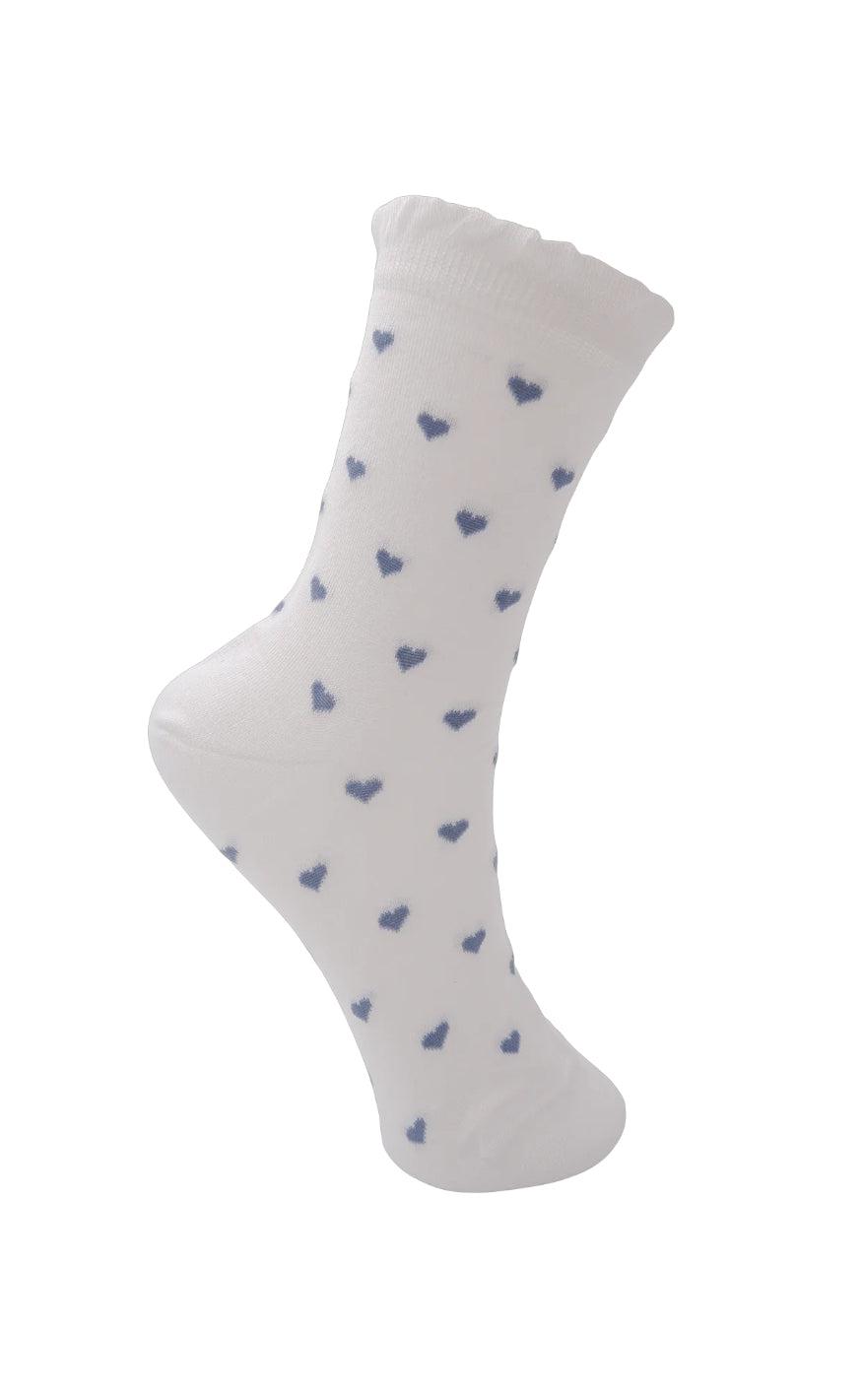 Black Colour Strømper Hearts White