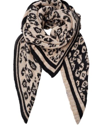 Black Colour Tørklæde Bex Leo Latte Black
