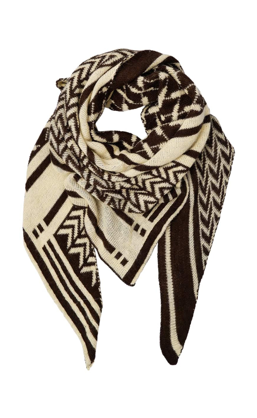 Black Colour Tørklæde Bex Triangle Butter Yellow