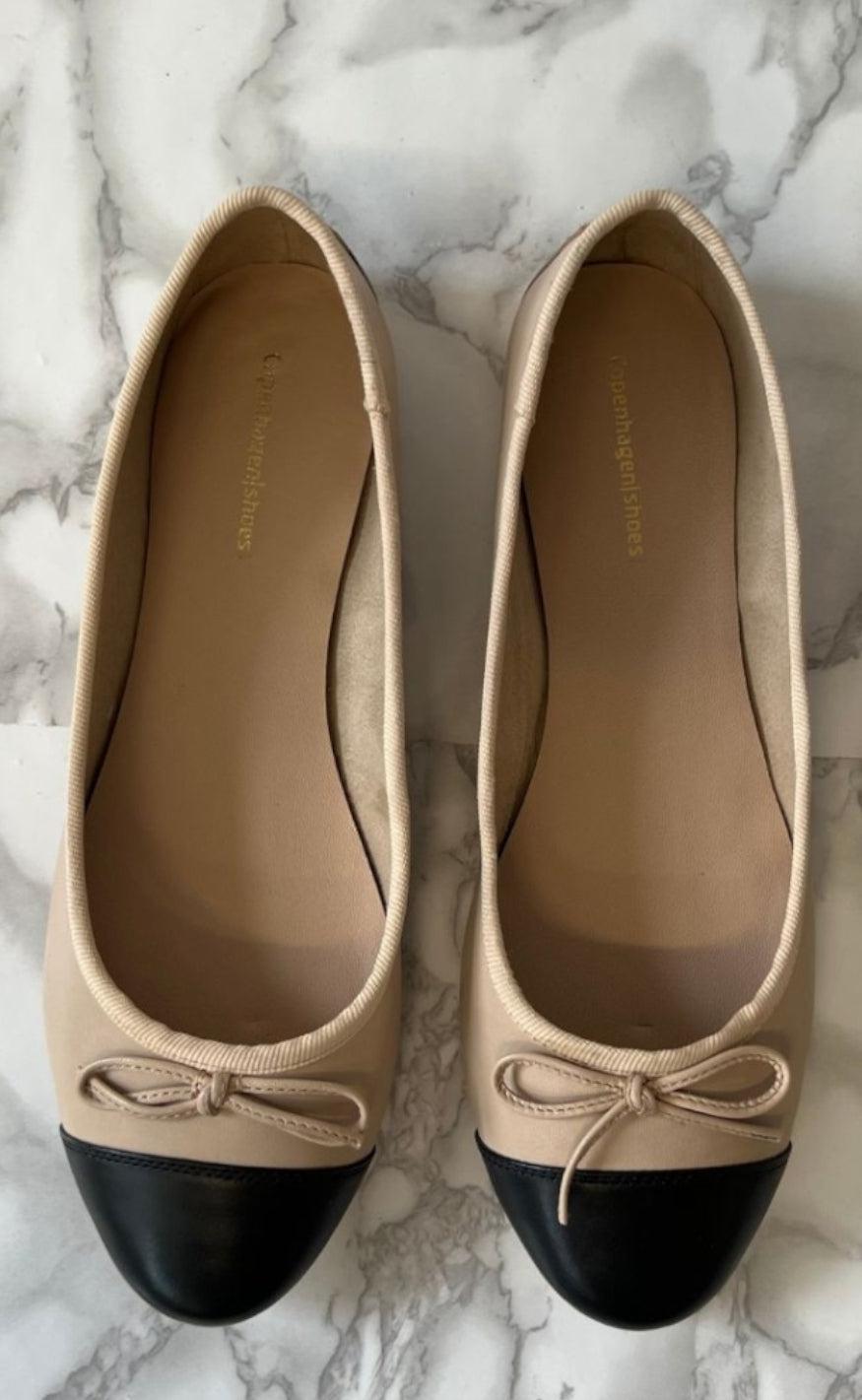 Copenhagen Shoes Ballerina Lovely  Black Beige